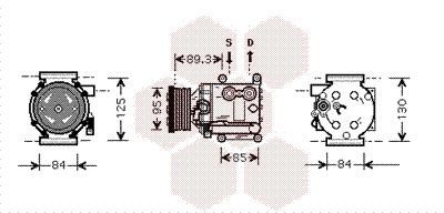 VAN WEZEL Kompressori, ilmastointilaite 1800K402